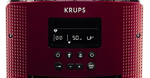 Krups Compact Cappucino EA8165 - Cafetera Superautomática 15 Bares, Pantalla LCD, 3 Niveles Intensidad de 20 ml a 220 ml, Programa de Limpieza y Descalcificación, Molinillo Integrado, Jarra Leche