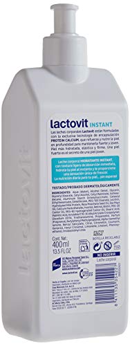 Lactovit - Leche Corporal Instant con Protein Calcium y de Rápida Absorción, para Pieles Normales y Grasas - 400 ml