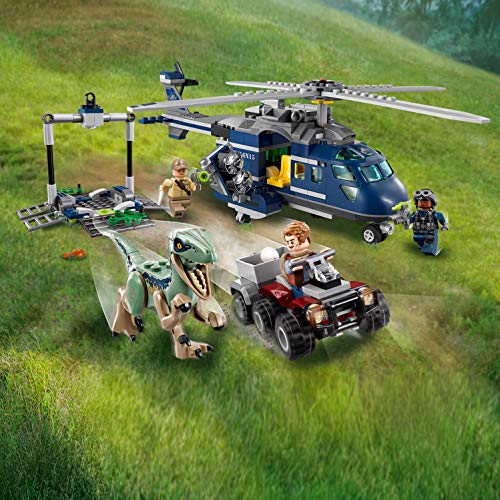 LEGO Jurassic World - Persecución en Helicóptero de Blue, Juguete para Niñas y Niños de 7 a 12 Años de la Película El Reino Caído (75928)