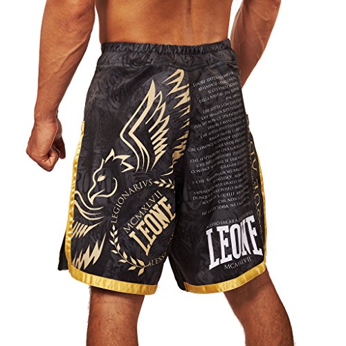 LEONE 1947 AB790 Pantalones Cortos de MMA, Unisex – Adulto, Negro, L