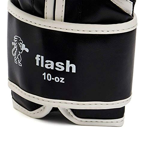 Leone 1947 Flash Guantes de Boxeo Flash Guantes Boxeo Unisex - Adulto, Negro, 8 oz