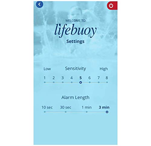 Lifebuoy Sistema de Alarma para Piscina Inteligente controlada por App - Potente Sirena - No Requiere instalación