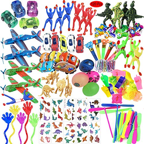 Mattelsen Juguetes Cumpleaños Infantiles Juguete del Partido Favor 120 Pcs Juguetes para Rellenar piñatas y Bolsas de Regalo de Fiestas de cumpleaños Infantiles o para el Colegio