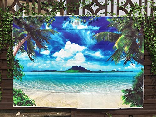 Mehofoto escena de la playa tropical Foto Telón de fondo 7x5ft mar palmera cielo azul telones de fondo sin fisuras boda fiesta fotografía fondo