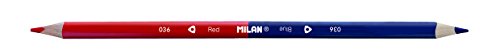 Milan BWM10294 - Blíster con 2 lápices bicolores, color azul y rojo