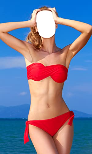 Montaje de la foto del bikini