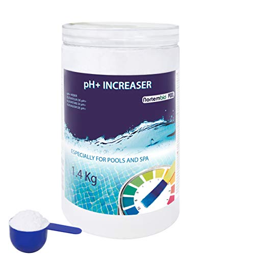 Nortembio Pool pH+ Plus 1,4 Kg, Elevador Natural pH+ para Piscina y SPA. Mejora la Calidad del Agua, Regulador pH, Beneficioso para la Salud.