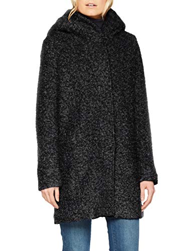Only Onlsedona Boucle Wool Coat Otw Noos Abrigo, Negro (Black Detail:Melange), 40 (Talla del fabricante: Medium) para Mujer