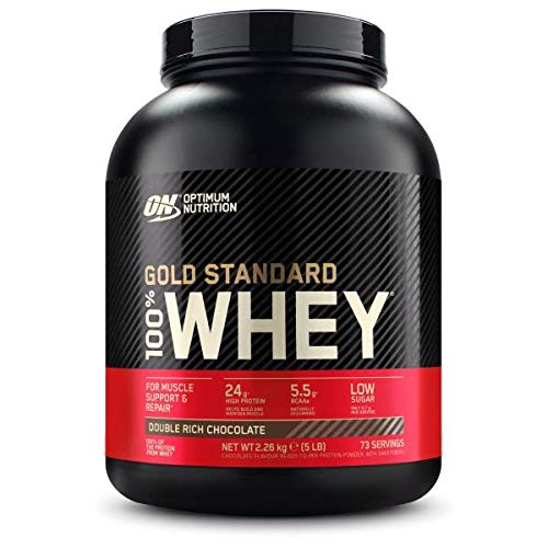 Optimum Nutrition 100% Whey Gold Standard, 5 LB Dose (Double Rich Chocolate)
