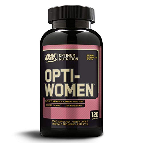 Optimum Nutrition ON Opti-Women, Suplemento Multivitamínico, Multivitaminas y Minerales para Mujeres con Vitamina D, Vitamina C, Magnesio y Acido Folico, Sin Sabor, 60 Porciones, 120 Cápsulas