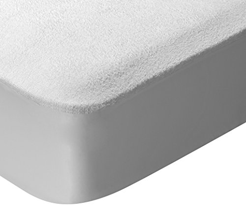 Pikolin Home - Protector de colchón en rizo algodón, impermeable y transpirable, 135x190/200cm-Cama 135(Todas las medidas)