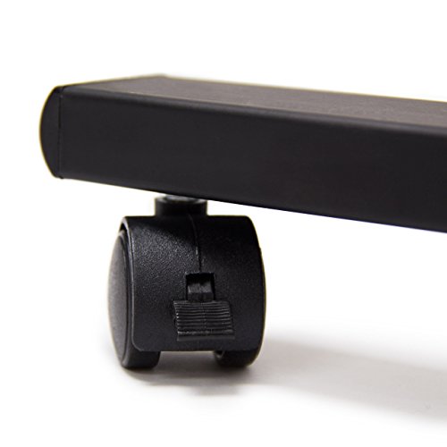 Relaxdays portátil de la mesa de altura regulable de H x B x T: 95 x 60 x 40,5 cm de sofá de la mesa de mesa auxiliar con ruedas de terciopelo de juego de frenos para portátil con soporte para ratón de alto brillo lacado con antideslizante-barra