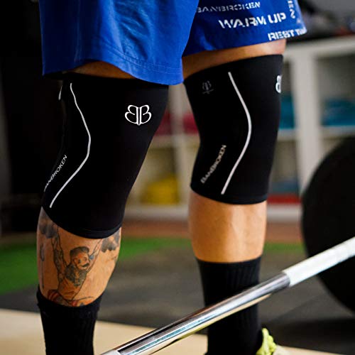 RODILLERAS Black Lifter Banbroken (2 unds) - 5mm Knee Sleeves - Halterofilia, deporte funcional, CrossFit, Levantamiento de Pesas, Running y otros deportes. UNISEX. (L)