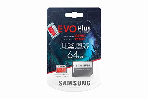 SAMSUNG EVO Plus 2020 - Memoria Flash de 64 GB MicroSDXC Clase 10 UHS-I