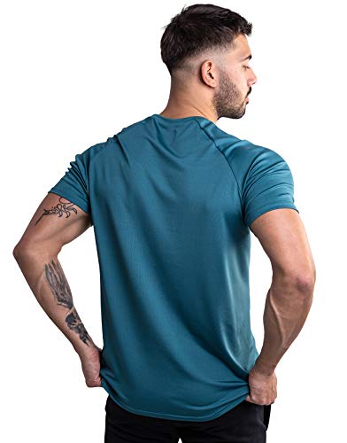 Satire Gym - Camiseta de Fitness de algodón para Hombre, Ajustada y de  Secado rápido, Ropa Deportiva para Hombre – Camiseta Deportiva para Hombre  (Azul Marino, S) : : Moda