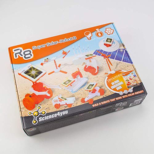 Science4you-R8 Años R8 Super Solar Robot-Robotica, Juguete Cientifico, 8 Experimentos y Libro Educativo ES, EN y PT-Regalo Original para Niños, Multicolor (878098)