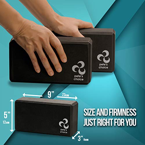 Set Accesorios de Yoga para Principiantes - Kit de Rueda de Yoga + 2 Yoga Blocks, eBook y Corra de Yoga Incluidos | Kit de Yoga Accesorios para Principiantes Yoga