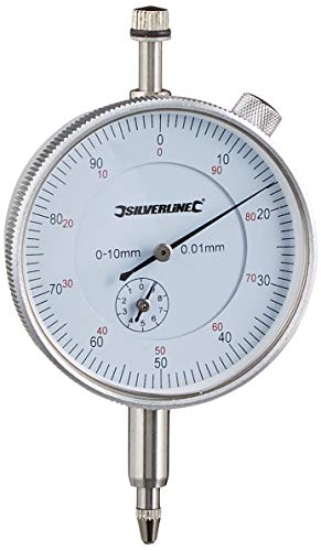 Silverline 196521 - Reloj comparador métrico (0, 10 mm)