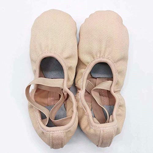 S.lemon Alta Elásticos de Lona Zapatillas de Ballet Zapatos de Baile para Niñas Mujeres Niños (24 EU)
