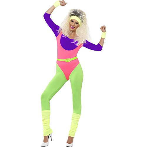 Smiffy's 80s Work out Costume, with Jumpsuit