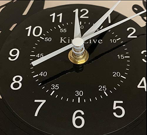 Smotly Vinilo Pared Reloj, un Reloj de Pared Grande con un Tema Pesadilla Antes de Navidad, Regalo Creativo del Reloj de Pared Hecha a Mano.