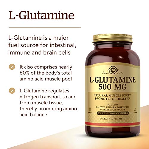 Solgar L-Glutamina de 500 mg - Envase de 250 Cápsulas