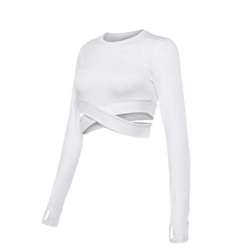 SotRong - Camiseta de manga corta para mujer, diseño de cruz, para yoga, correr, para entrenamiento
