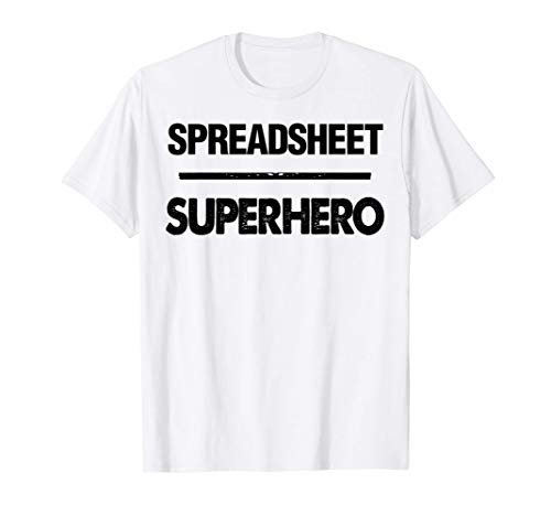 Spreadsheet Superhero Tee Shirts Women Funny Graphic Camiseta