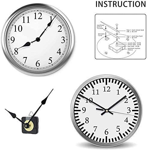 Sweetone 3 Piezas Mecanismo de Movimiento de Reloj de Eje Largo y Alto Torque con 5 Diferentes Pares de Manecillas para DIY Reparación de Reloj Reemplazo de Piezas para Reloj de Pared