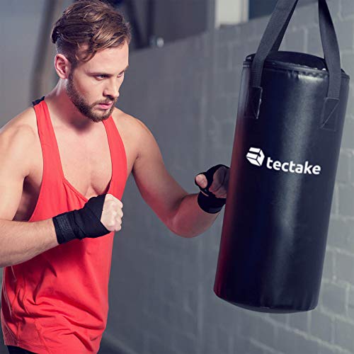 TecTake Saco de Boxeo con Boxing Guantes + Vendas + Gancho del Techo Entrenamiento Fitness