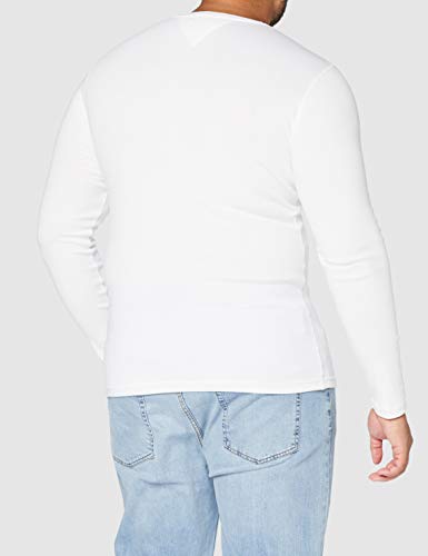 Tommy Hilfiger Original Rib Camisa, Blanco (Classic White 100), Medium para Hombre