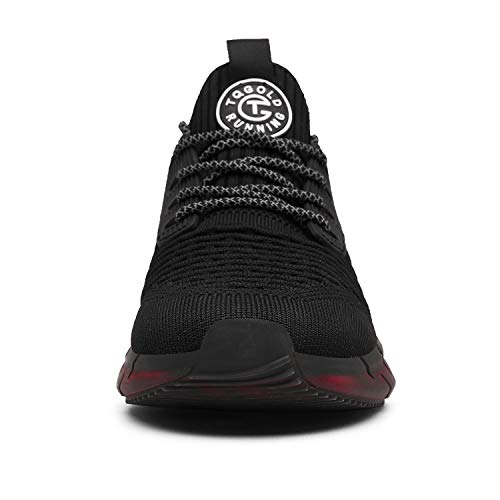 tqgold® Zapatillas Deportivas Hombre Mujer Zapatos Deportivos Running Zapatillas para Correr Fitness Gimnasio Sneakers Negro 43EU