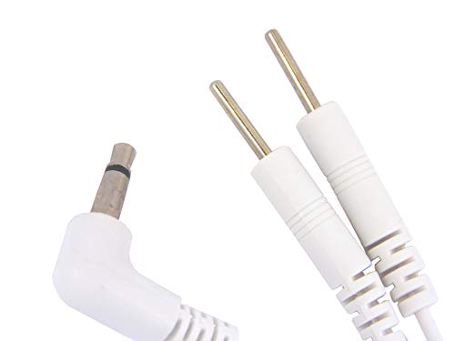 Un par de conexión macho TENS/EMS Wires Toma de conector de 3,5 mm con conector estándar de 2 mm Termina por Healthcare World