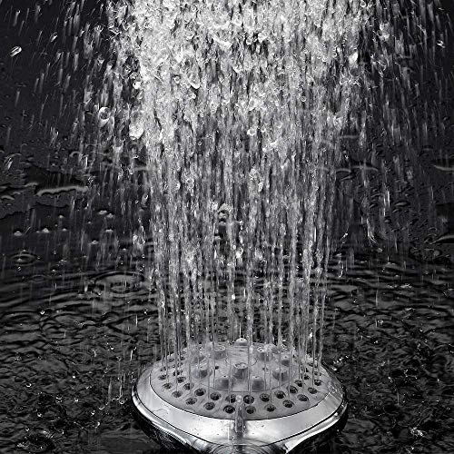 VEHHE Alcachofa Ducha con Manguera 1,5 m, Boquilla de ducha cromo que aumenta la presión Spray con 5 modos Baño de ahorro de agua