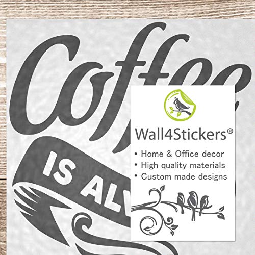 Wall4stickers Coffee Good Idea Taza de café para Llevar Tienda de vinos Vinilo Pegatina Letrero de Ventana Decoración de Signo de Arte de Pared …