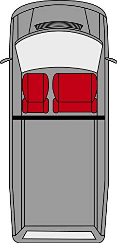 Walser 10538 Funda de asiento de coche ajuste de transportador, funda de asiento de poliéster antracita compatible con Peugeot Boxer, banco simple y doble