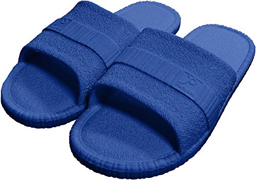 Zapatillas Antideslizantes Antideslizantes para Mujeres y Hombres Baño de Uso en el Interior Sandalia Suela de Espuma Suave Zapatos para Piscinas Inicio de Diapositivas (40/41EU, Navy Blue)