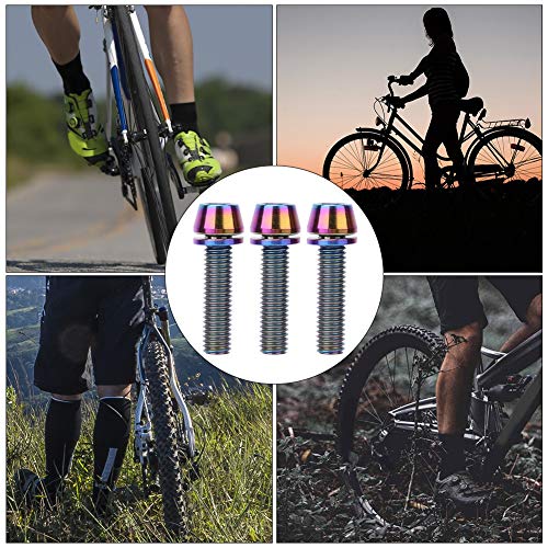 3 Piezas Tornillo de Bicicleta, Pernos de Titanio para Bicicleta para Potencias de Bicicleta de Montaña (M5 X 20 MM)