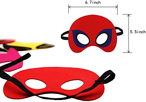 35 Piezas Máscaras de Superhéroe, Máscaras de Fieltro para Niños de Cosplay con Cuerda Elástica Máscaras de Ojos para Niños Mayores de 3 años