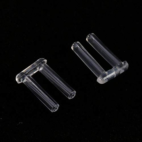 Accesorios de gafas sin montura, 3 tipos Nuevo Compresión Plástico de la manga de montaje para gafas sin montura Accesorios Herramientas - 100 piezas(1.6 * 0.8 * 0.7)