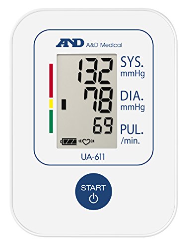 A&D Medical, Ua-611 Tensiómetro De Brazo Digital, Lecturas De Presión Arterial Rápidas, Cómodas Y Precisas, Validado Clínicamente, Blanco