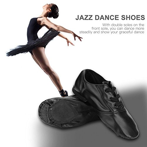 Alomejor Zapatos de Baile de Jazz, Zapatos de Jazz PU Zapatos elásticos de Jazz para niños Adultos(37)