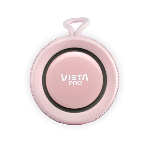 Altavoz Easy 2 de Vieta Pro, con Bluetooth 5.0, True Wireless, Micrófono, Radio FM, 12 horas de autonomía, Resistencia al agua IPX7 y botón directo al asistente virtual; acabado en color rosa.
