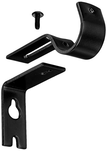 Amazon Basics - Set de 2 soportes ajustables de pared - Negro
