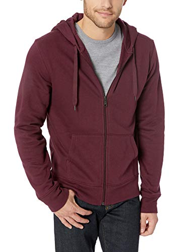 Amazon Essentials Full-Zip Hooded Fleece Sweatshirt sudadera, Rojo (burgundy), X-Large