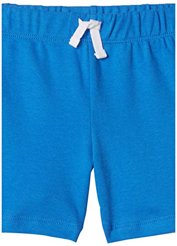 Amazon Essentials - Pack de 3 pantalones cortos con cintura elástica para niño, Blue/Grey Solid, 55 cm