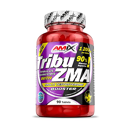 AMIX - Complemento Alimenticio - Tribu-ZMA - 90 Tabletas - Recuperador Muscular - Estimula la Testosterona - Aumenta la Masa Muscular - Complemento Deportivo