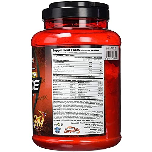AMIX- Proteína Isolada, Isoprime CFM, Aislado de Proteína de Suero, Sabor Cacahuete/Chocolate/Caramelo, Ayuda a la Recuperación Muscular, Proteína de Suero de Alta Pureza, 1 Kg