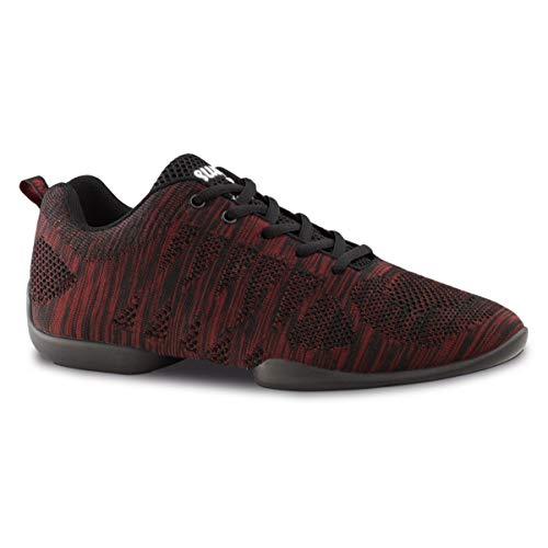 Anna Kern Hombres Zapatos de Baile/Dance Sneakers 4035 Bold - Rojo/Negro - Suela de Sneaker [UK 11,5]