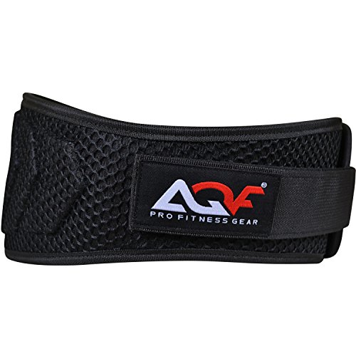 AQF Cinturon Lumbar Gimnasio, 15,2 cm Amplio Curvado Neopreno Faja Lumbar, Cinturones Hombre Mujer, Cinturón De Pesas Powerlifting Musculacion Cinturon ​Lastre Gimnasio